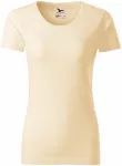 Dámske tričko, štruktúrovaná organická bavlna, mandľová