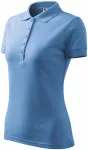 Lacná dámska elegantná polokošeľa, nebeská modrá