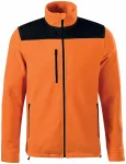 Lacná hrejivá unisex fleecová bunda, oranžová