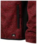 Lacná pánska bunda voľnočasová, červeno-čierna