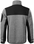 Lacná pánska bunda voľnočasová, svetlá knit gray