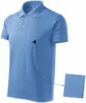 Lacná pánska elegantná polokošeľa, nebeská modrá