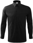 Lacná pánska košeľa s dlhým rukávom, čierna