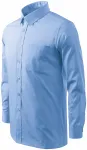 Lacná pánska košeľa s dlhým rukávom, nebeská modrá