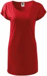 Lacné dámske splývavé tričko/šaty, červená
