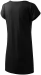 Lacné dámske splývavé tričko/šaty, čierna