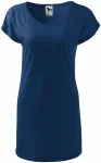 Lacné dámske splývavé tričko/šaty, polnočná modrá