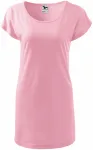 Lacné dámske splývavé tričko/šaty, ružová