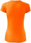 Lacné dámske športové tričko, neónová oranžová