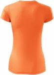 Lacné dámske športové tričko, neónová mandarinková