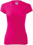 Lacné dámske športové tričko, neonová ružová
