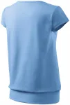 Lacné dámske trendové tričko, nebeská modrá