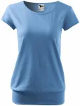 Lacné dámske trendové tričko, nebeská modrá