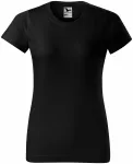 Lacné dámske tričko jednoduché, čierna