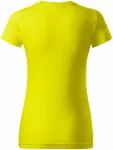 Lacné dámske tričko jednoduché, citrónová