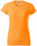 Lacné dámske tričko jednoduché, mandarínková oranžová