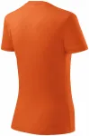 Lacné dámske tričko jednoduché, oranžová