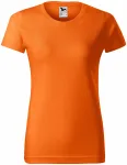 Lacné dámske tričko jednoduché, oranžová