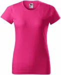 Lacné dámske tričko jednoduché, purpurová