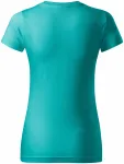 Lacné dámske tričko jednoduché, smaragdovozelená