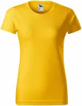 Lacné dámske tričko jednoduché, žltá