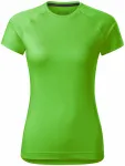 Lacné dámske tričko na šport, jablkovo zelená