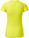 Lacné dámske tričko na šport, neónová žltá