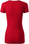 Lacné dámske tričko s ozdobným prešitím, formula červená