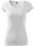 Lacné dámske tričko s veľmi krátkym rukávom, biela