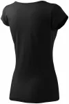 Lacné dámske tričko s veľmi krátkym rukávom, čierna