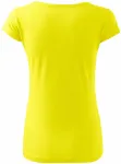 Lacné dámske tričko s veľmi krátkym rukávom, citrónová