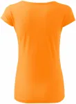Lacné dámske tričko s veľmi krátkym rukávom, mandarínková oranžová