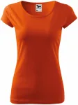 Lacné dámske tričko s veľmi krátkym rukávom, oranžová