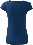 Lacné dámske tričko s veľmi krátkym rukávom, polnočná modrá