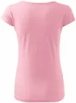 Lacné dámske tričko s veľmi krátkym rukávom, ružová