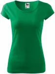 Lacné dámske tričko s veľmi krátkym rukávom, trávová zelená