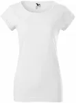 Lacné dámske tričko s vyhrnutými rukávmi, biela