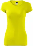 Lacné dámske tričko zúžené, citrónová