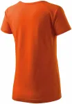 Lacné dámske tričko zúžene, raglánový rukáv, oranžová
