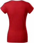 Lacné dámske tričko zúžené s okrúhlym výstrihom, červená