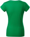 Lacné dámske tričko zúžené s okrúhlym výstrihom, trávová zelená