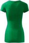 Lacné dámske tričko zúžené, trávová zelená