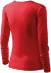 Lacné dámske tričko zúžené, V-výstrih, červená