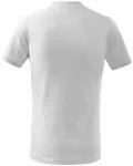 Lacné detské tričko jednoduché, biela