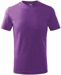 Lacné detské tričko jednoduché, fialová