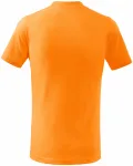 Lacné detské tričko jednoduché, mandarínková oranžová