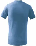 Lacné detské tričko jednoduché, nebeská modrá