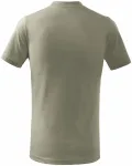 Lacné detské tričko jednoduché, svetlá khaki