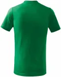 Lacné detské tričko jednoduché, trávová zelená