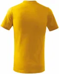 Lacné detské tričko jednoduché, žltá
